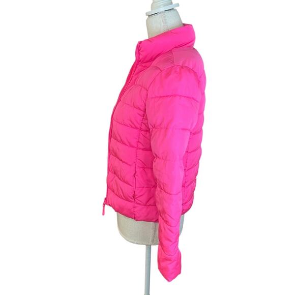 Children’s place bright pink puffer jacket winter snow lightweight casual - Picture 2 of 8